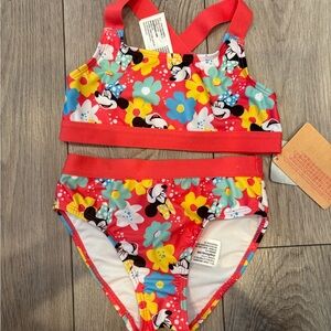 Disney Minnie Mouse Floral 2-Piece Swimsuit Set (Girls 5/6)